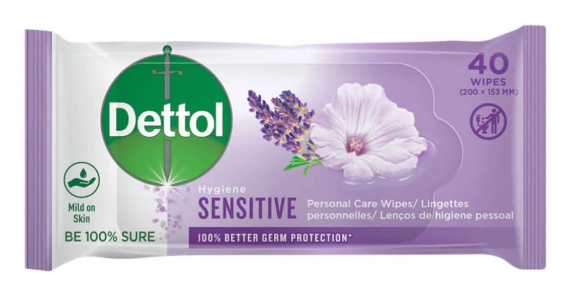 Dettol Hygiene Wipes Sensitive 10 Wipes